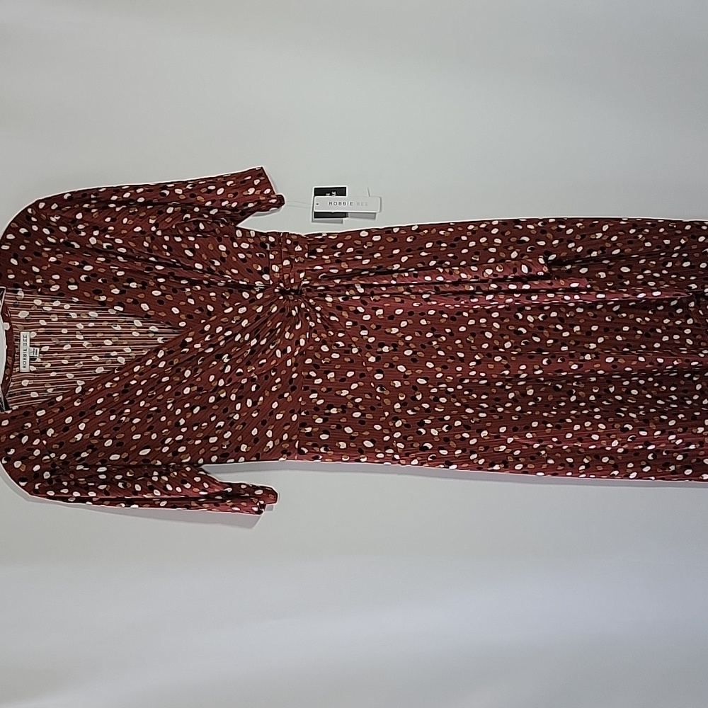 ROBBIE BEE | Dot Print Fit & Flare Dress